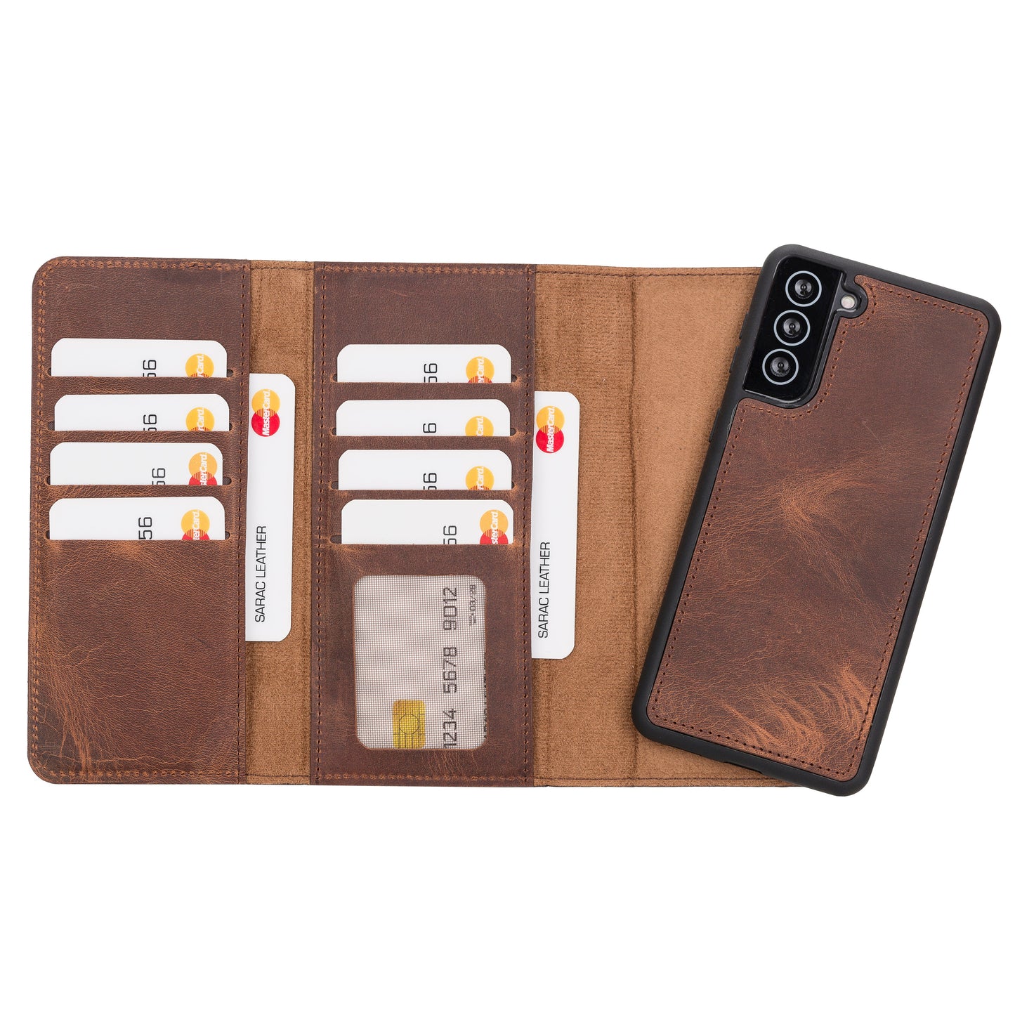 Santa Samsung Galaxy S21 Plus Leather Detachable Wallet Case