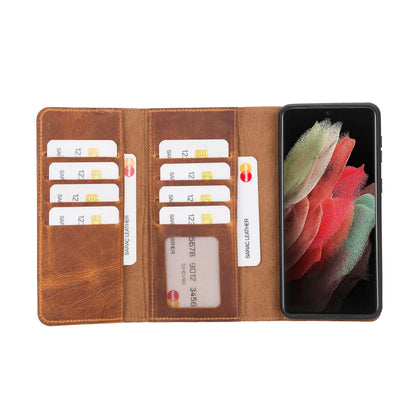 Santa Samsung Galaxy S21 Plus Leather Detachable Wallet Case