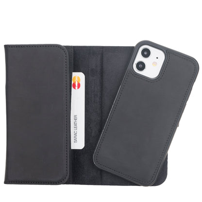 Santa iPhone 12 Mini Leather Detachable Wallet Case