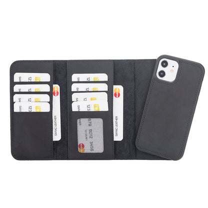 Santa iPhone 12 Mini Leather Detachable Wallet Case