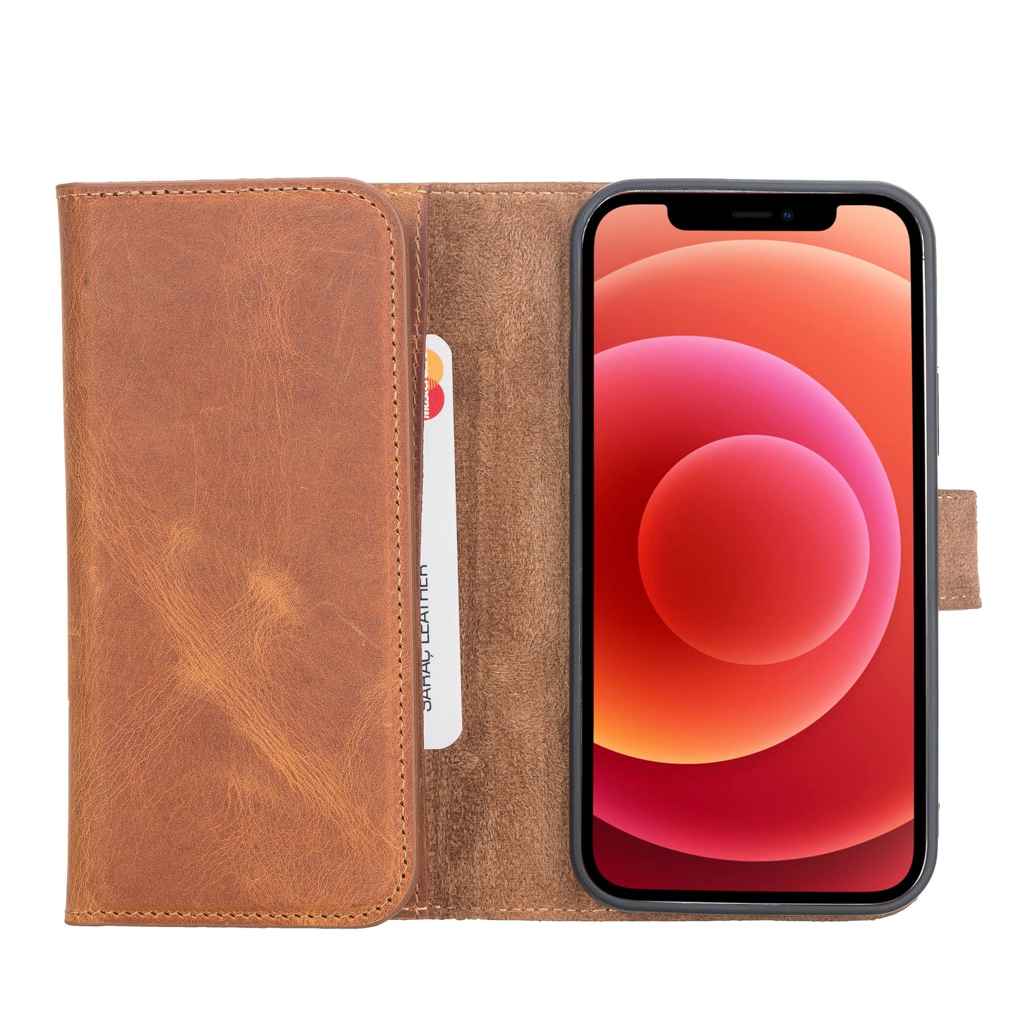 Santa iPhone 12 Mini Leather Detachable Wallet Case