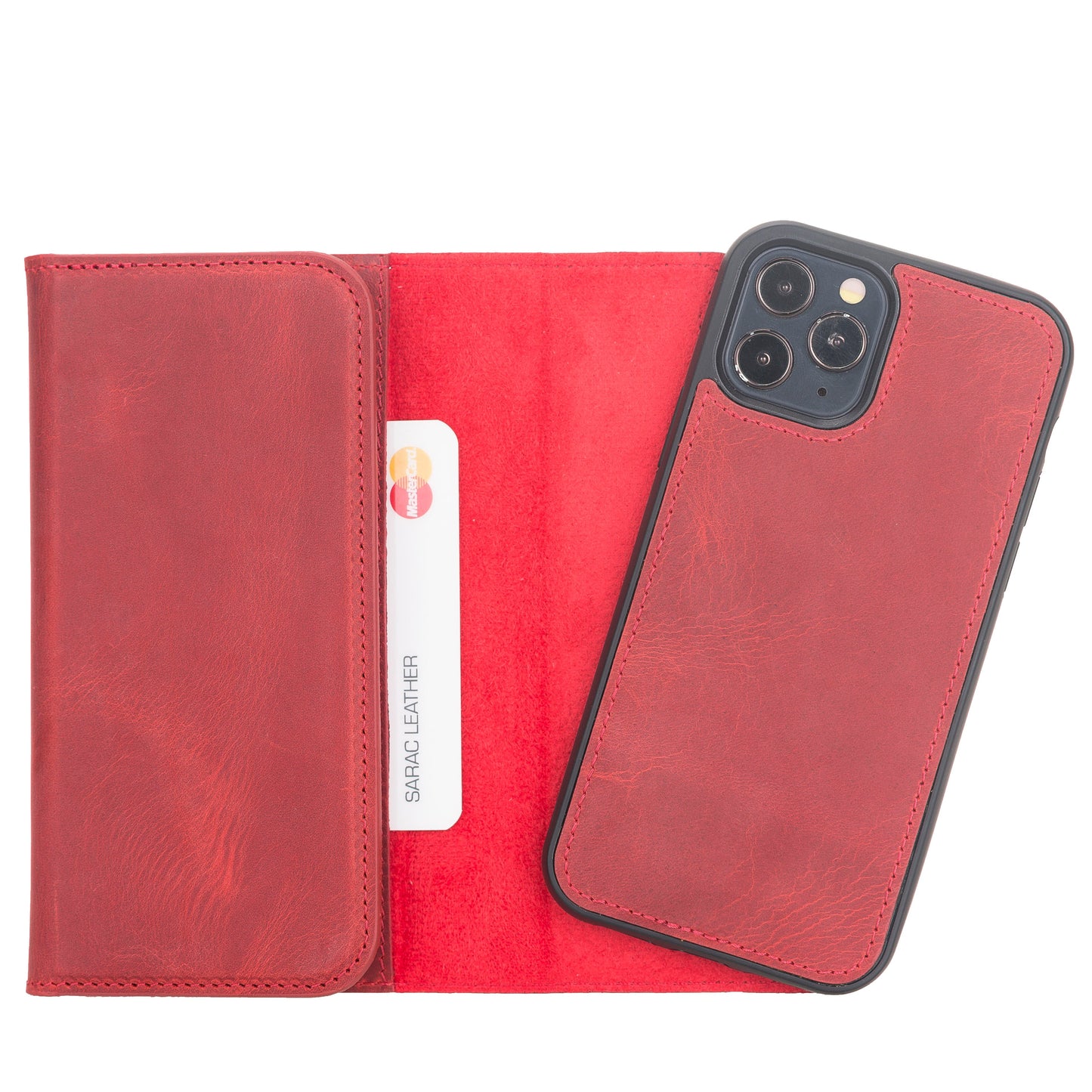 Santa iPhone 12 Pro Leather Detachable Wallet Case