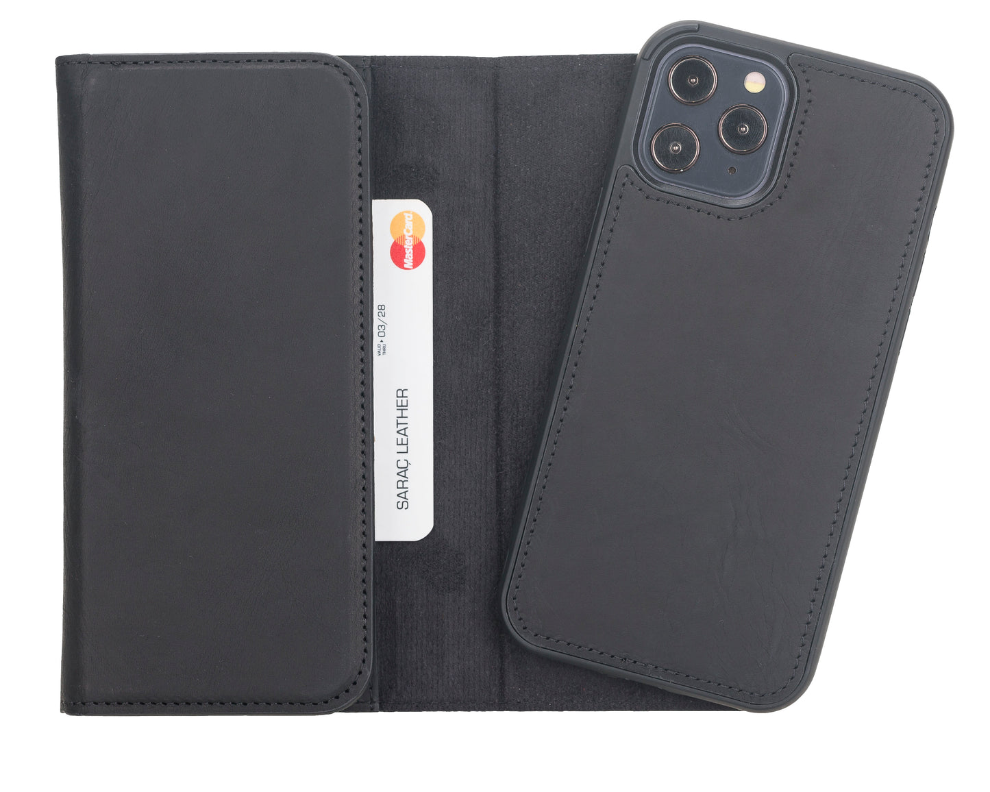 Santa iPhone 12 Pro Leather Detachable Wallet Case