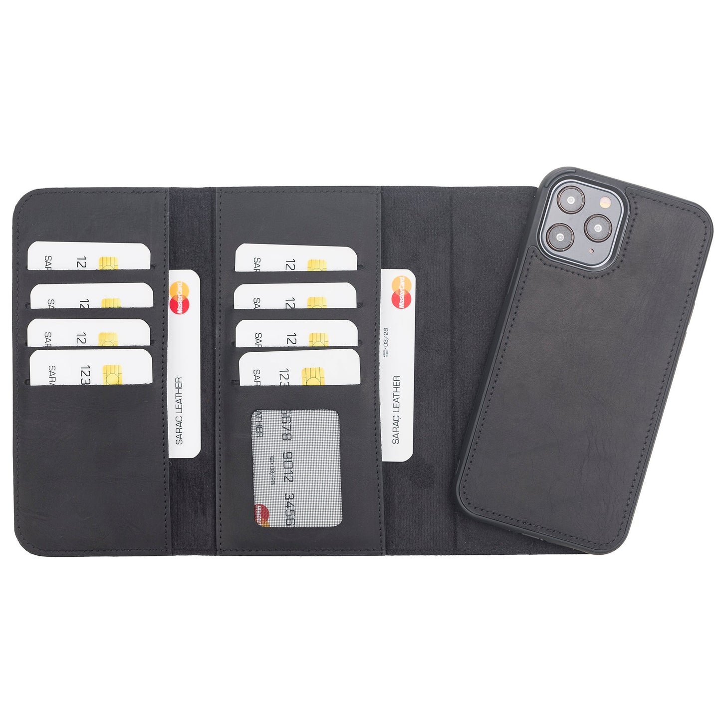 Santa iPhone 12 Pro Leather Detachable Wallet Case