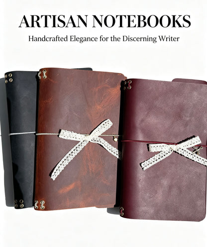 Personalized Burgundy Genuine Leather A5 Journal Cover with Lace Bow, Planner Sleeve, Custom Initials Agenda Bag