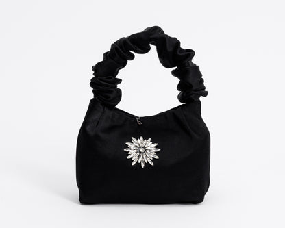 Personalized Satin Evening Bag: Handmade Monogram Clutch, Dinner Bag