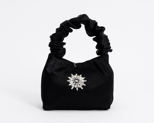 Personalized Satin Evening Bag: Handmade Monogram Clutch, Dinner Bag