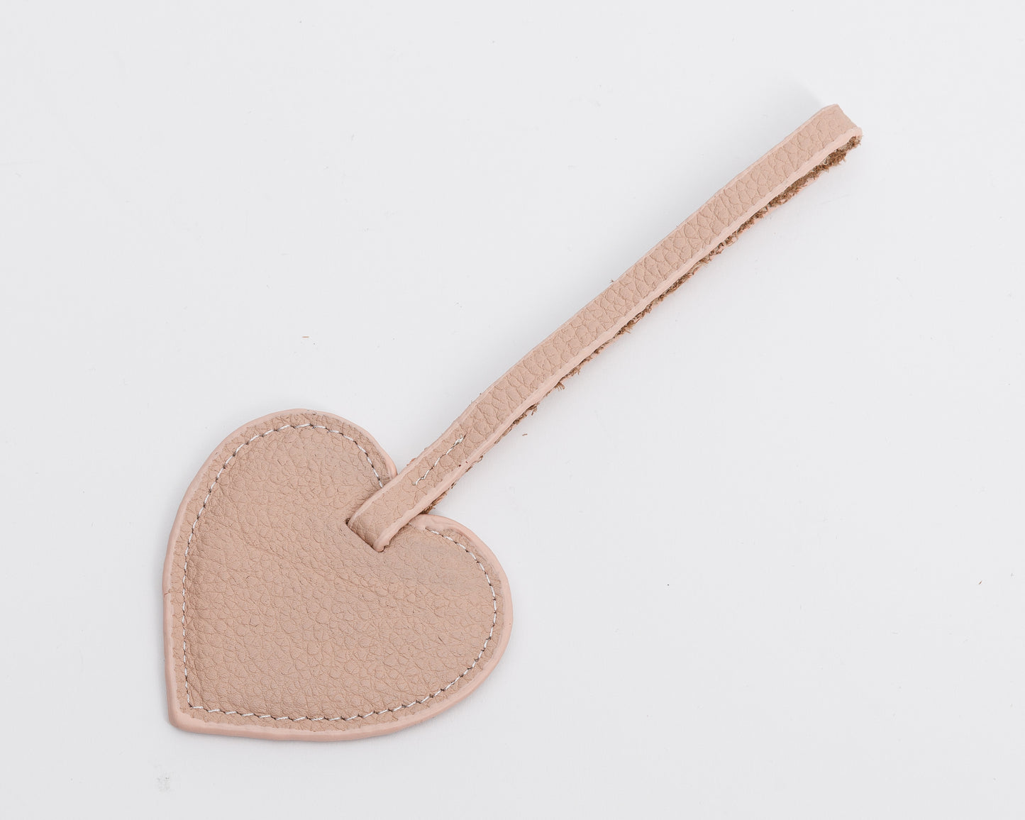 Personalized Leather Heart Bag Charm