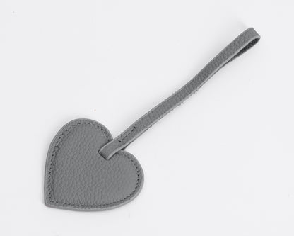Personalized Leather Heart Bag Charm