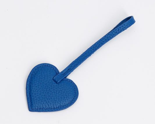 Personalized Leather Heart Bag Charm