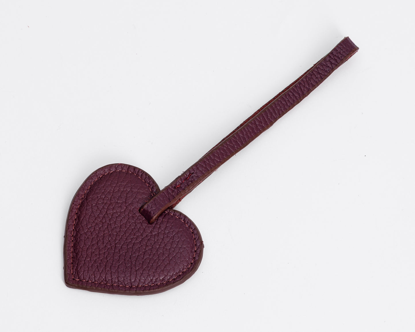 Personalized Leather Heart Bag Charm: Custom Initial Bag Accessories, Handmade Genuine Leather Bag Charms