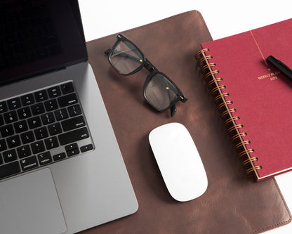 Natural Leather Desk Mat Small