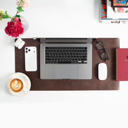 Natural Leather Desk Mat Small
