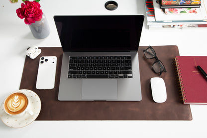 Natural Leather Desk Mat Small