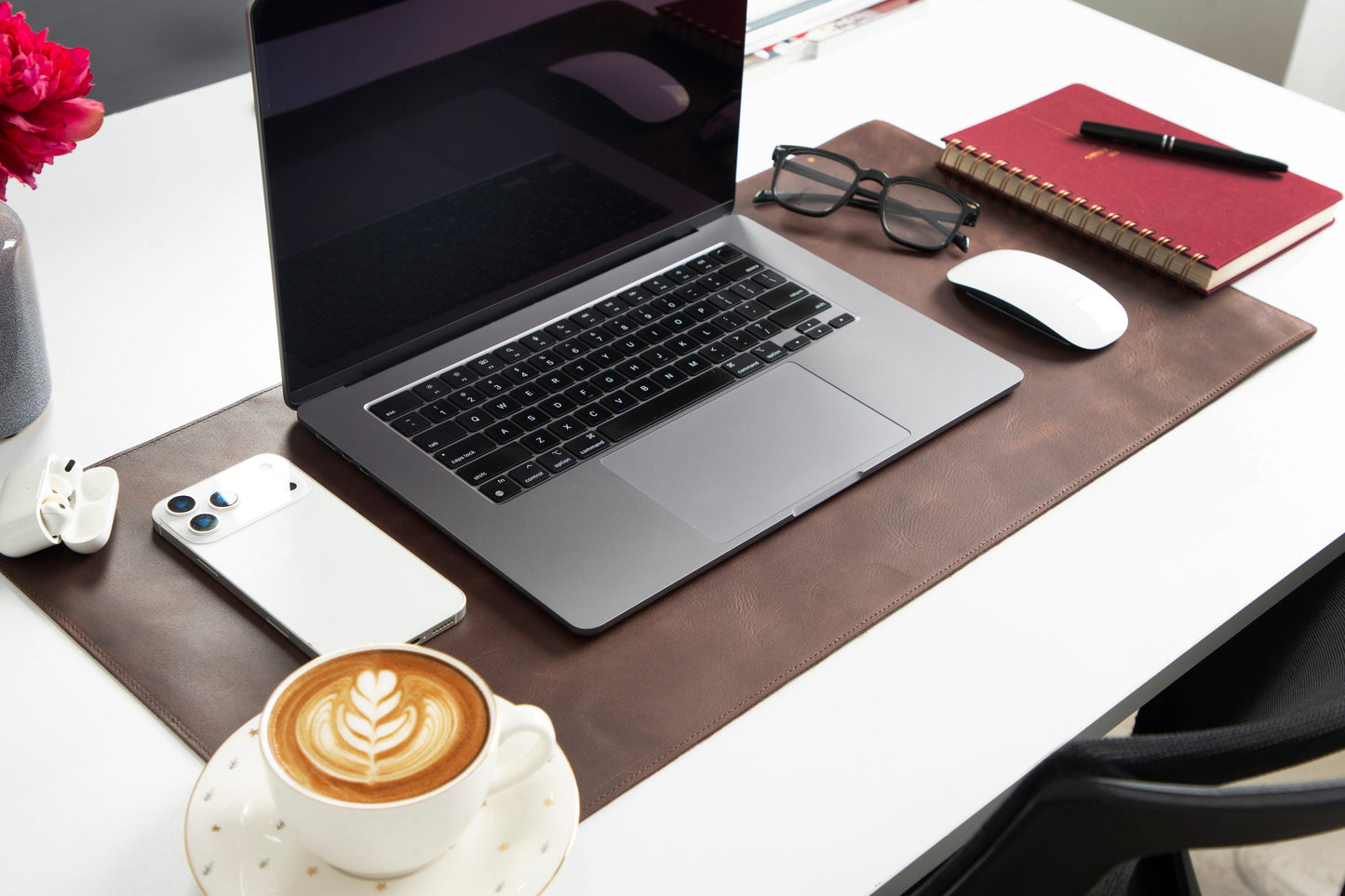 Natural Leather Desk Mat Small