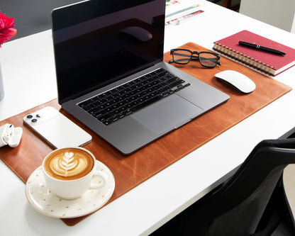 Natural Leather Desk Mat Small