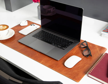 Natural Leather Desk Mat Small