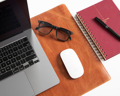 Natural Leather Desk Mat Small