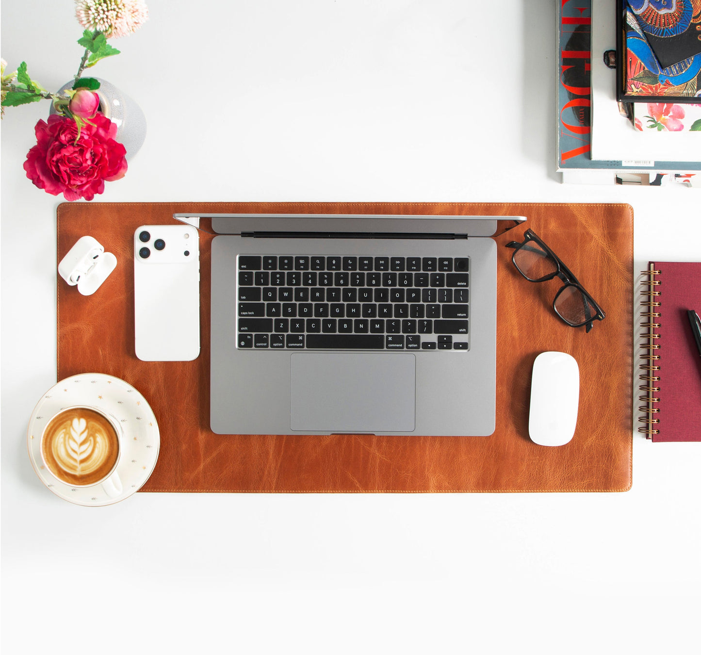 Natural Leather Desk Mat Small