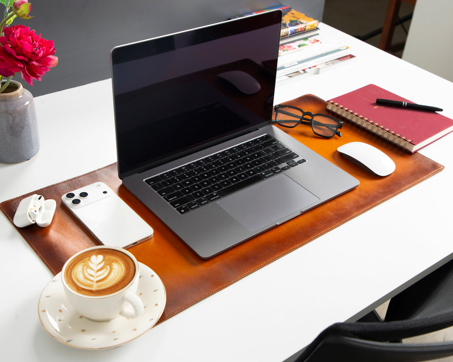 Natural Leather Desk Mat Small