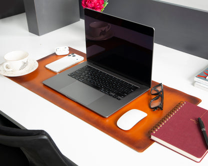 Natural Leather Desk Mat Small