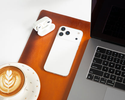 Natural Leather Desk Mat Small