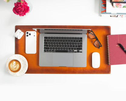 Natural Leather Desk Mat Small