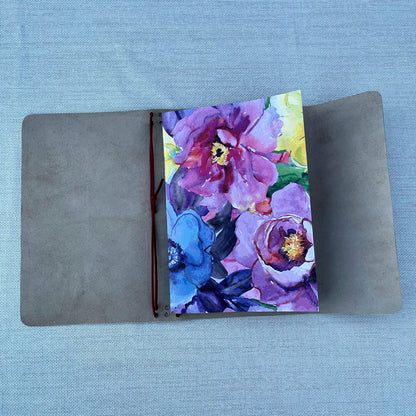 Personalized Burgundy Genuine Leather A5 Journal Cover with Lace Bow, Planner Sleeve, Custom Initials Agenda Bag