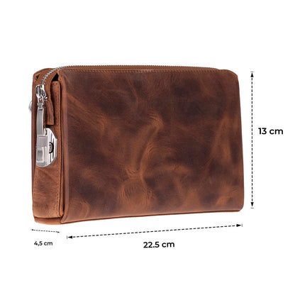 Lupus Leather Clutch Bag