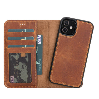 Liluri iPhone 12 Mini Detachable Leather Wallet Case