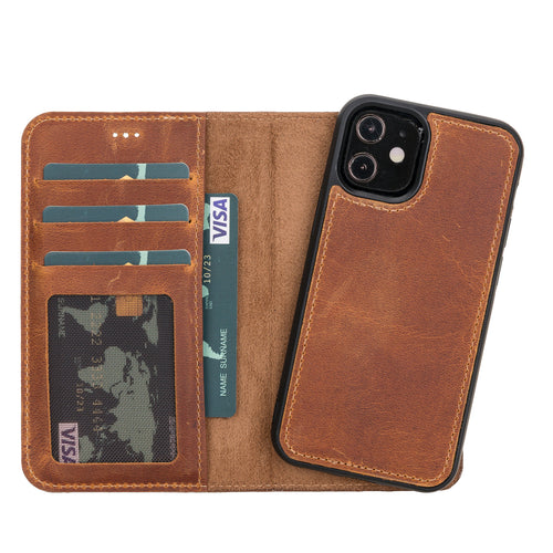Liluri iPhone 12 Mini Detachable Leather Wallet Case
