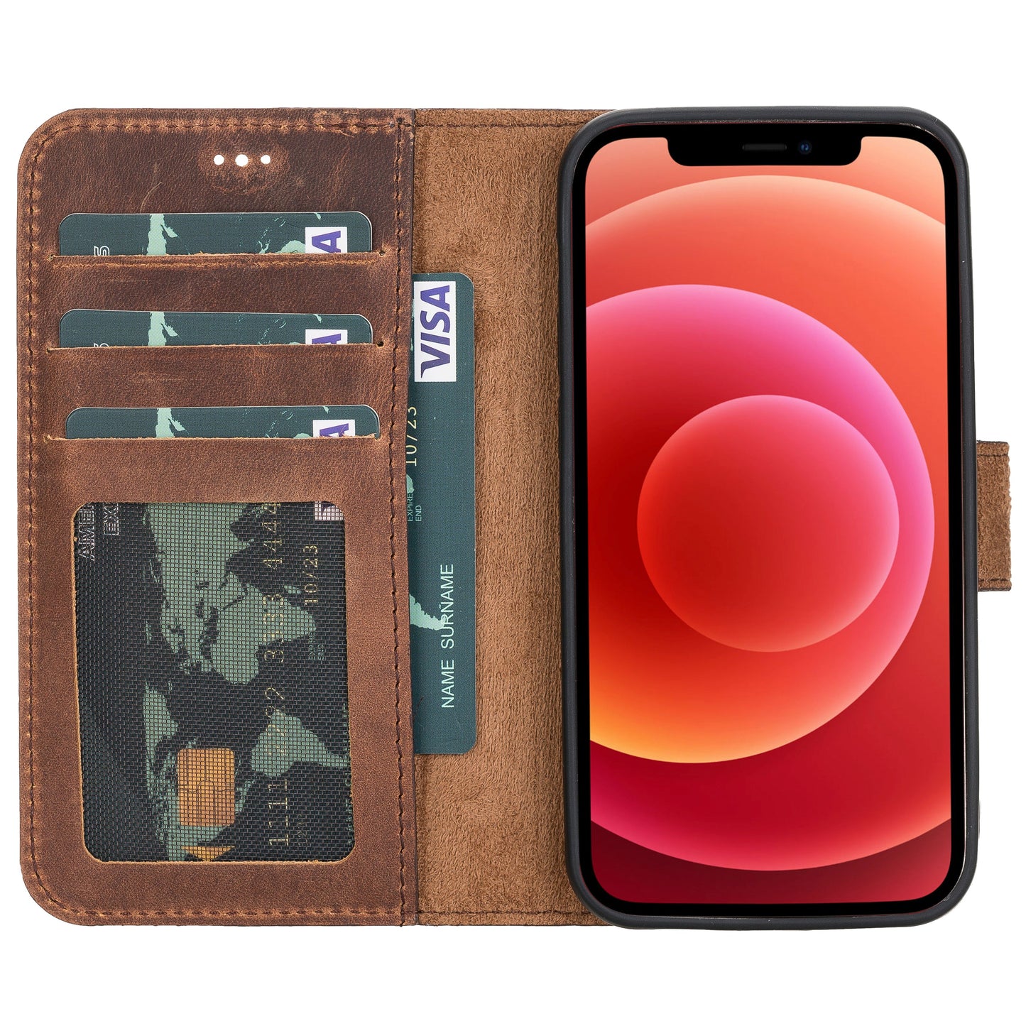 Liluri iPhone 12 Mini Detachable Leather Wallet Case