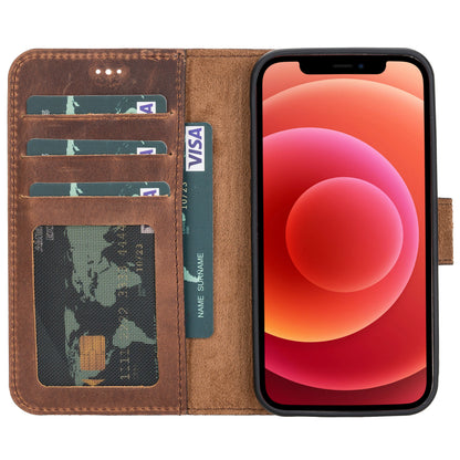 Liluri iPhone 12 Mini Detachable Leather Wallet Case