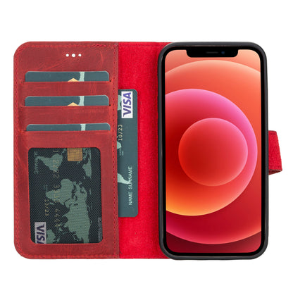 Liluri iPhone 12 Mini Detachable Leather Wallet Case