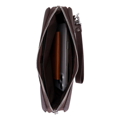 Lupus Leather Clutch Bag