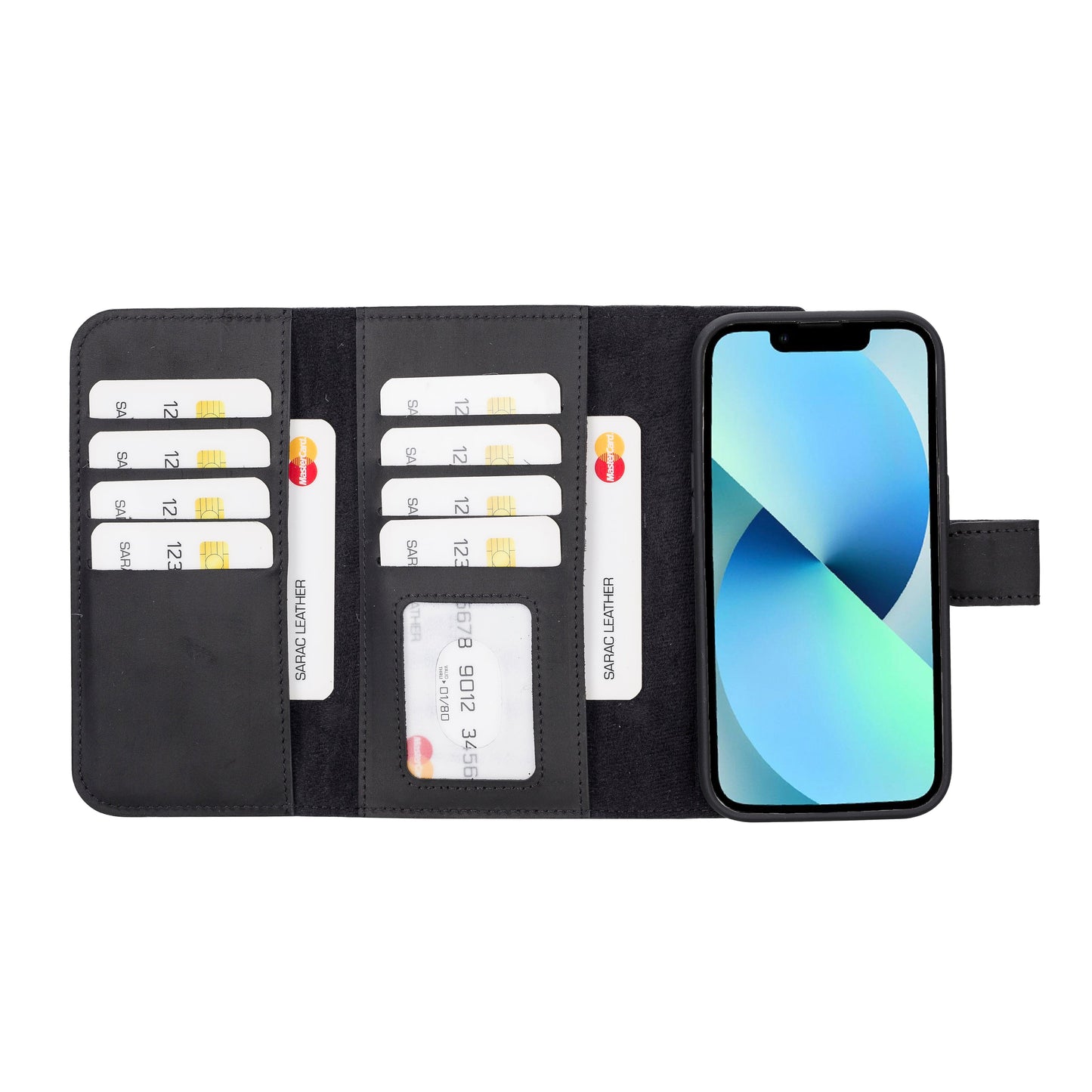 Santa iPhone 16 Pro Max Leather Detachable Wallet Case