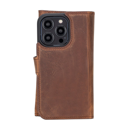 Santa iPhone 14 Pro Leather Detachable Wallet Case