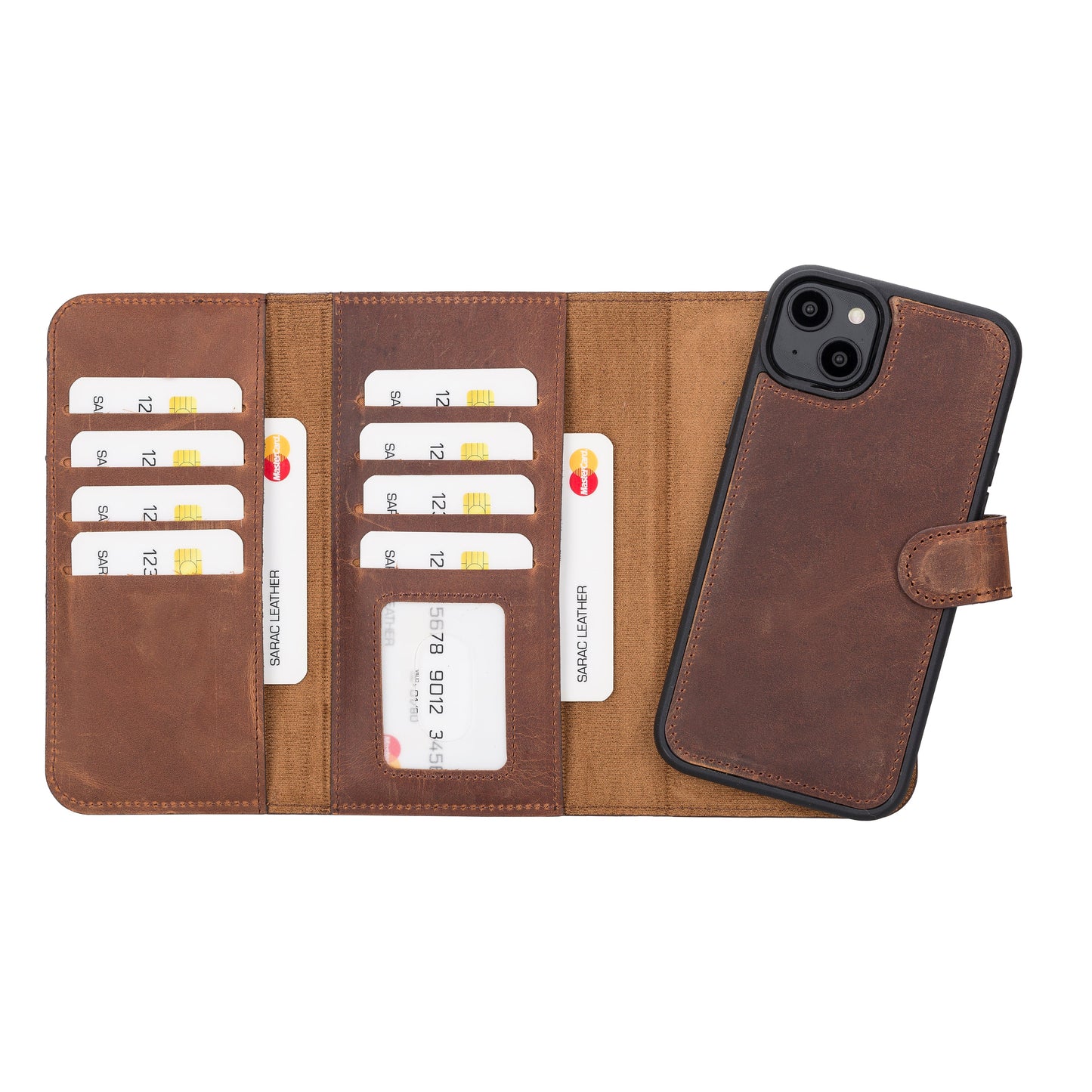 Santa iPhone 14 Plus Leather Detachable Wallet Case