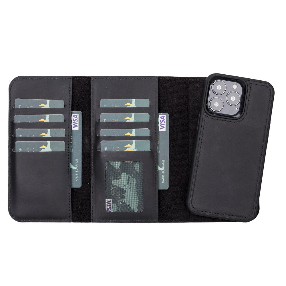 Santa iPhone 13 Pro Leather Detachable Wallet Case