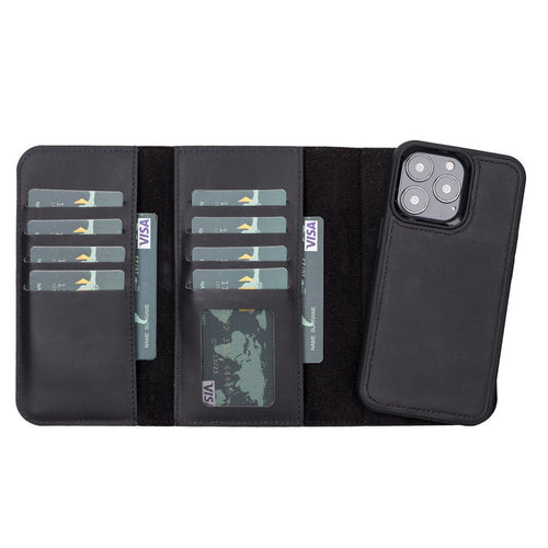 Santa iPhone 13 Pro Leather Detachable Wallet Case