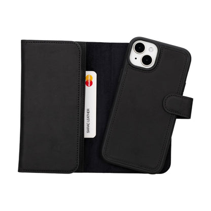 Santa iPhone 15 Plus Leather Detachable Wallet Case