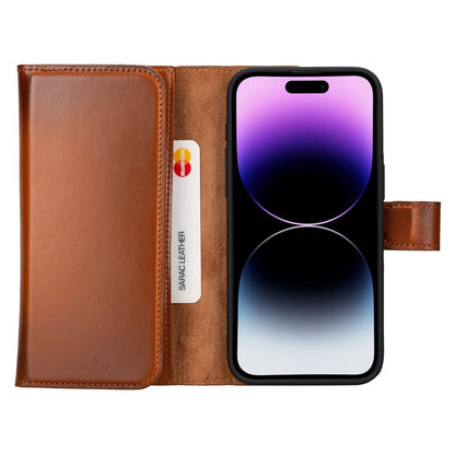 Santa iPhone 15 Pro Max Leather Detachable Wallet Case