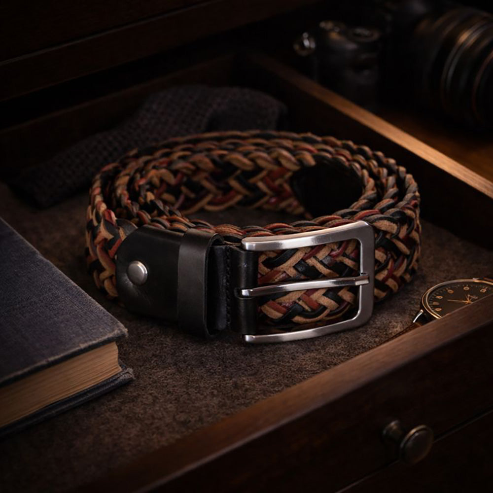 Braid Leather Men's Belt