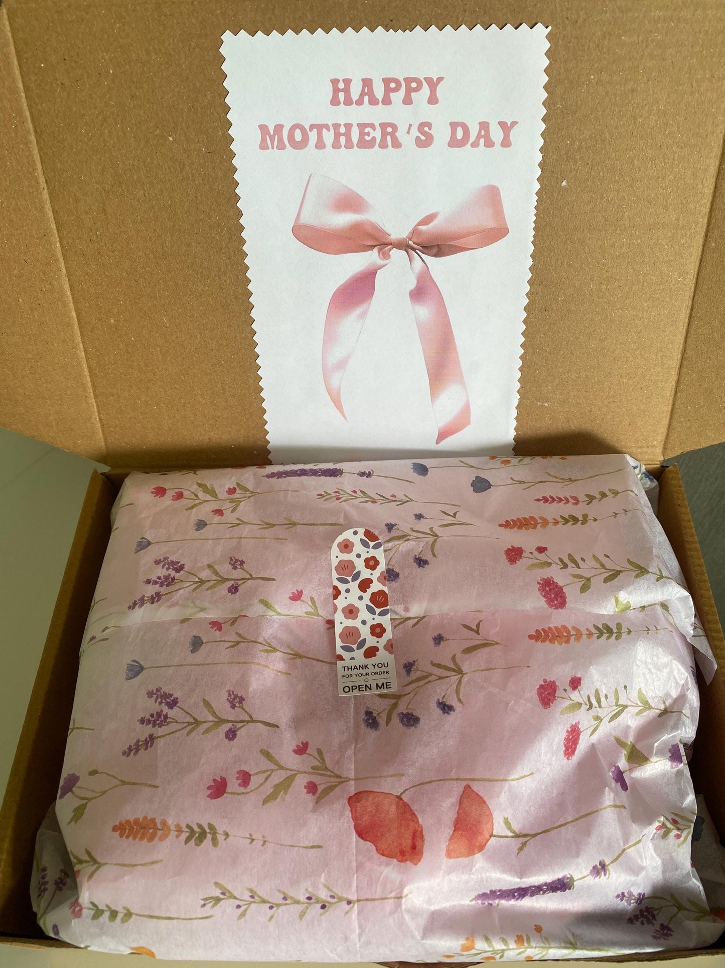 Pink Gingham Quilted Mini Zipper Pouch with Bow - Gift Box