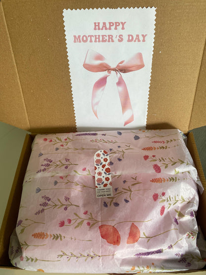Pink Gingham Quilted Mini Zipper Pouch with Bow - Gift Box