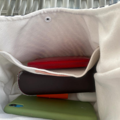 Handmade Zebra Print Hobo Bag, Linen Everyday Shoulder Bag