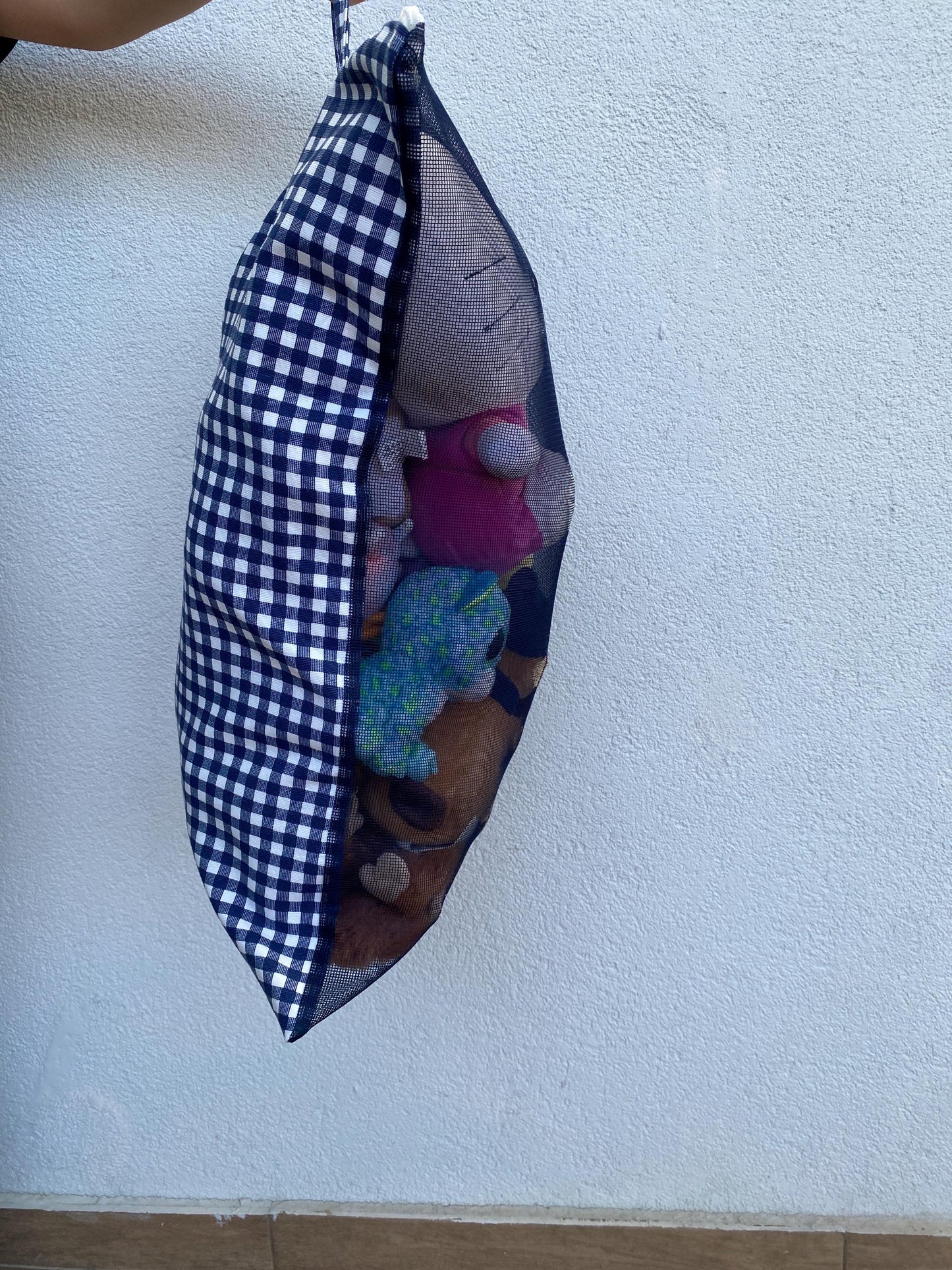 Handmade Linen Toy Storage Bag: Cat & Dog Toy Organizer