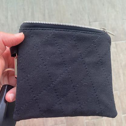 Handmade Quilted Mini Clutch: Keychain Wallet, Zipper Pouch