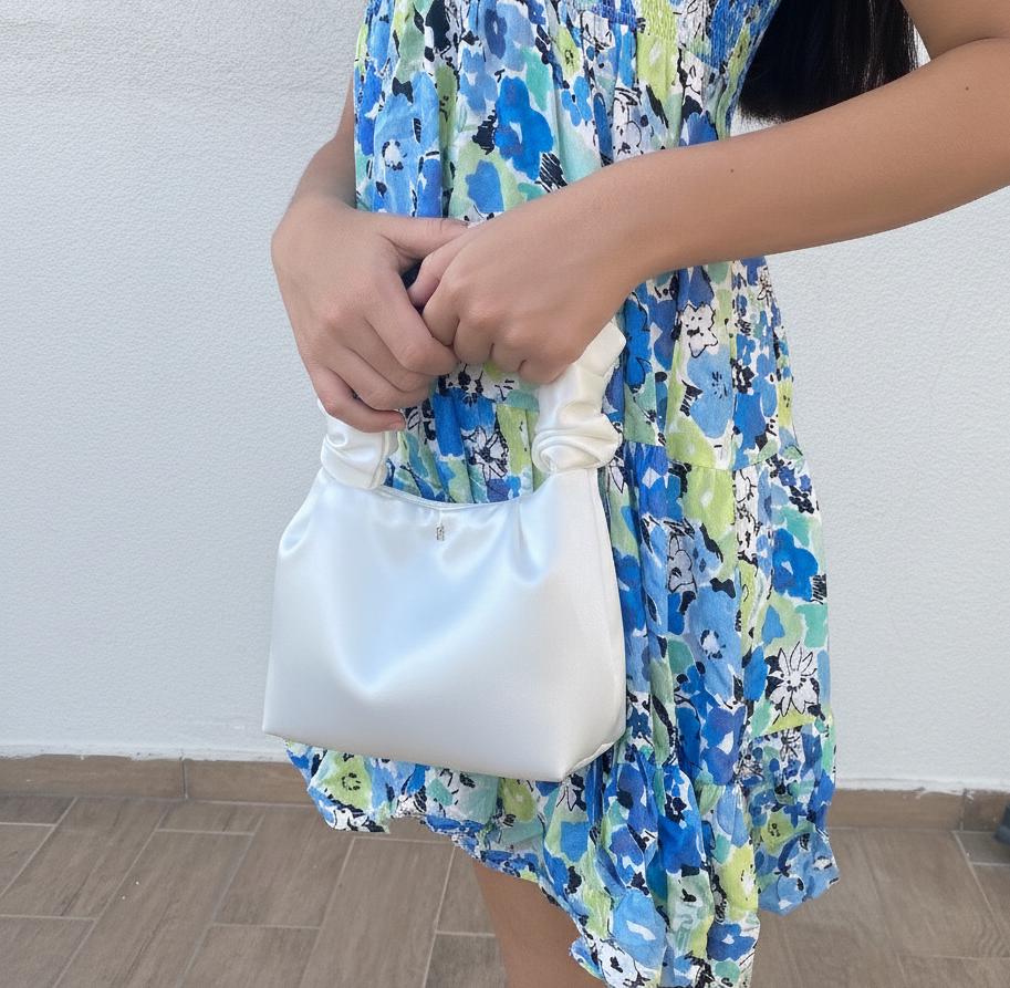 Custom White Satin Evening Bag Luxury Satin Wedding Purse Bag Bridesmaid Bag Handmade Bag for Event Organic Silk Satin Bridal Bag