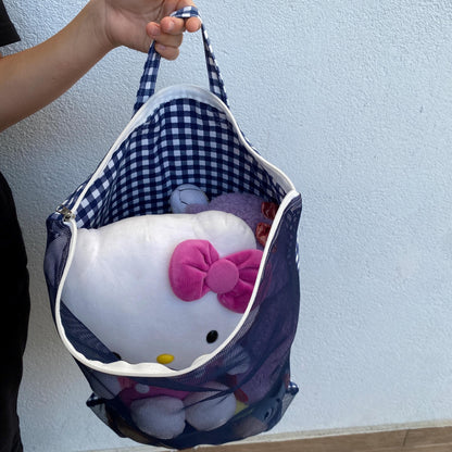 Handmade Linen Toy Storage Bag: Cat & Dog Toy Organizer